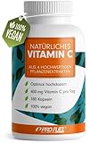 Natürliches VITAMIN C - 3x180 Kapseln - mit 400 mg Vitamin C aus Amla, Acerola, Camu-Camu...