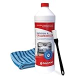 Maxxi Clean | Backofen,- und Grillreiniger Komplettset | 1.000 ml Gel, 1x Microfasertuch,...