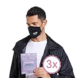 FFP2 Maske CE-Zertifizierte Wiederverwendbare Schwarz, [30-Fach Waschbare] Gesichtsmaske,...