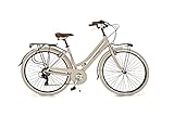 Via Veneto VV605AL Damenfahrrad Citybike 28 Zoll Beige | Fahrrad Damen Retro Cityräder...