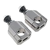 Motorrad Lenkerklemme 2 STÜCKE 28mm CNC Aluminium Universal Motorrad Lenker Fat Bar Mount...