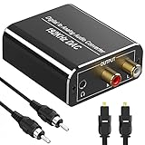 DA Wandler 192kHz DAC Konverter Digital zu Analog Audio Converter, SPDIF Koaxial Toslink...