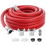 Venussar 1,9 cm x 15,2 m roter Presslufthammer-Luftschlauch mit männlichem NPT-Nippel und...