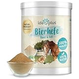 Ida Plus - Reines Bierhefe-Pulver - 500g - 100% Naturprodukt für Hunde, Katzen & Pferde -...