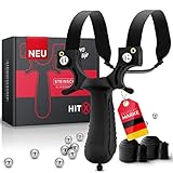 HITX® Zwille Steinschleuder Bundle Set | Super Grip Oberfläche | Slingshot Schleuder mit...