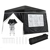 OK-Living Faltpavillon 3x3m Pop-up Pavillon mit Tasche und Seitenwänden faltbar Partyzelt...