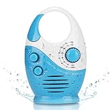 Yunseity Wasserdichtes Duschradio, Tragbares AM-FM-Radio mit Hakendesign,...