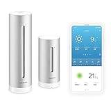 Netatmo Smarte Wetterstation - WLAN, Funk, Innen- und Außensensor, Wettervorhersage,...