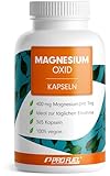 Magnesium Kapseln 365x (1 Jahr) - 668 mg Mag.-Oxid, davon 400 mg elementares Magnesium pro...