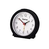 Hama analoger Wecker ohne Ticken (batteriebetriebene Uhr mit Alarmfunktion, Wecker mit...