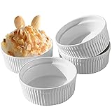 Cinf® 296ml Soufflé Creme Brulee Bowls Set of 4 Schälchen aus Keramik Ofenfeste...