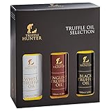 TruffleHunter – Trüffelöl-Set mit englischen, schwarzen und weißen Trüffeln –...