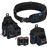 Bosch Professional ProClick Werkzeuggürtel-Set mit 1x Gürtel 93 (Größe S/M), 1x Tasche...