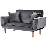 Yiiannda Kleines modernes und einfaches graues Sofa, Flanell-Sofa, Wohnzimmer,...