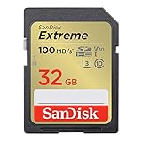 SanDisk Extreme SDHC UHS-I Speicherkarte 32 GB (V30, 100 MB/s Übertragung, U3, 4K UHD...