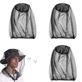 Lumeclat 3 Stück Kopfnetz Gesichtsnetz Kopfbedeckung für Outdoor, Moskitonetz für...