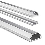 Hama Stabiler Kabelkanal aus Aluminium Silber (1,1 Meter Länge, für 5 Kabel, robuste...