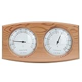 Wallfire 2-in-1 Holz Thermo-Hygrometer Hygrometer Room Steam Room Zubehör 2 Zimmer...