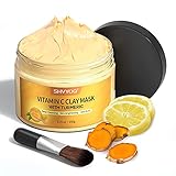 Kurkuma Vitamin C-Tonmaske, SHVYOG Clay-Gesichtsmaske mit Kaolin-Ton für dunkle Flecken,...