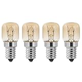 Aflytep Backofenlampe, 4 Stück E14 für Backofen 15 W, Backofenlampe, Pygmäe,...