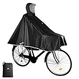 Anyoo Wasserdicht Radfahren Regen Poncho Portable Leichte Regenjacke Mit Kapuze Fahrrad...