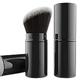 Falliny Einziehbarer Make-up-Pinsel, abgewinkelter Kabuki-Puder-Make-up-Pinsel für Reisen...