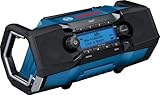 Bosch Professional 18V System Akku Baustellenradio GPB 18V-2 SC (Empfang über DAB+,...