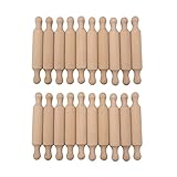 Bellandi 20-Teilige Mini-Nudelhölzer, Holzfarben, Nudelholz zum Basteln, Kleine Teigrolle...