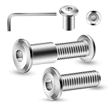 20 Stück Verbindungsschrauben M4 x 25mm, Hülsenschrauben Edelstahl A2 V2A...