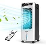Mobile Klimagerät, Luftkühler mit Luftreinigung, 4 in 1 Ventilator mit Luftbefeuchtung...