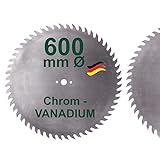 CV Sägeblatt 600 mm KV-A Wolfszahn Brennholzsägeblatt Chromvanadium für Wippsäge und...