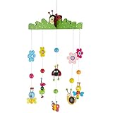 Bieco 3D Baby Mobile Ø ca. 26 cm | Edition Käferchen aus Holz | Mobile Baby...