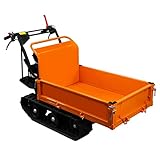Mini Raupentransporter Dumper Motorschubkarre Muldenkipper Benzin Transporter 300kg 196cc...