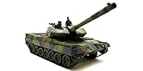 RC Panzer 'German Leopard 2A6' Heng Long 1:16 mit Rauch&Sound und Metallgetriebe (Stahl)...