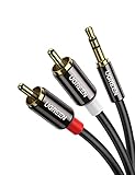 UGREEN Klinke auf Cinch Kabel 3,5mm Klinke Chinch Stereo Audio Kabel für TV, PC, Handy,...