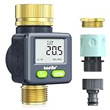 RAINPOINT Wasserzähler mit Messing-Einlass und -Auslass, Praktischer Wasseruhr für...