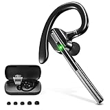 Pollway Bluetooth Headset, Freisprechanlage Bluetooth Ohr mit Mikrofon Mute-Funktion LED...