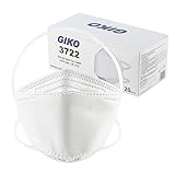 GIKO FFP2 Maske einzeln verpackt 20 stück weiß FFP2 Masken Fischform Kopfband Maske CE...