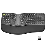 seenda Ergonomische Kabellose Tastatur, 2.4G USB Wiederaufladbare Tastatur mit...