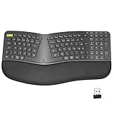 seenda Ergonomische Kabellose Tastatur, 2.4G USB Wiederaufladbare Tastatur mit...