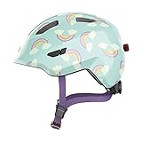 ABUS Kinderhelm Smiley 3.0 LED - Fahrradhelm mit Licht - tiefe Passform & Platz für einen...