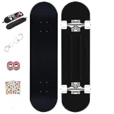 JH Skateboard Vierrädriges Kunststoff-Skateboard Kinder Anfänger Jungen Mädchen...