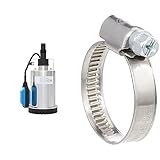 Güde 94606 GFS 4000 INOX Flachsaugerpumpe Tauchpumpe & Cornat Schlauchschelle - Ø 20-32...