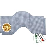 HERBALIND 4-Kammer Wärmekissen Körnerkissen Schulter Nacken 50x20 cm in Karo/blau - 100%...