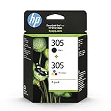 HP 305 (6ZD17AE) Multipack Original Druckerpatrone, Schwarz und dreifarbig, 1xSchwarz,...