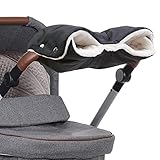 Handwärmer Kinderwagen,Universalgröße Handwärmer für Kinderwagen Buggy(Schwarz)...