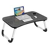 RIYONHO Schoßschreibtisch Klapptisch Laptop Schreibtisch Tragbarer Faltbarer Betttisch...