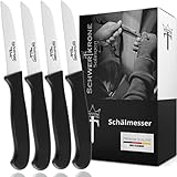 Schwertkrone 4er Set Gemüsemesser scharf Küchenmesser Schälmesser Made in Germany...