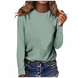 Dirndlbluse Sweater Damen Rundhals Sweatshirt Geburtstag Langes Frühling Solid Elegant...