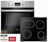 Amica Herd Set Einbau | Herd-Kochfeld-Kombination | Backofen mit Grill und Umluft |...